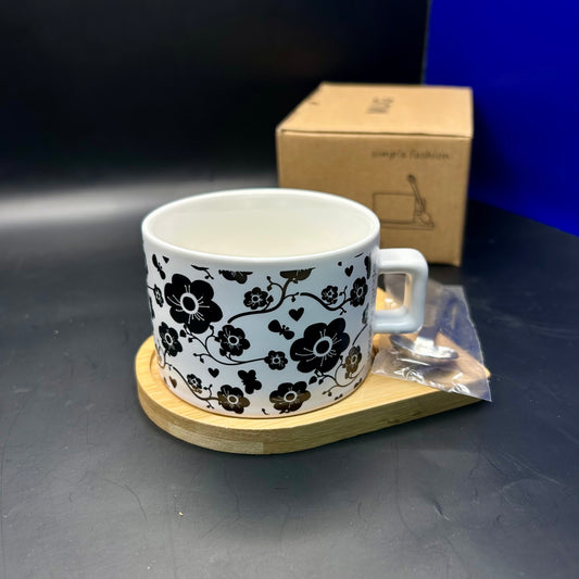 Tasse À Café Et Soucoupe En Bambou!