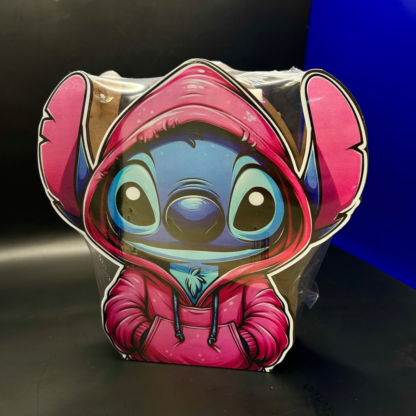 Tirelire défi d’épargne sur le thème de Stitch