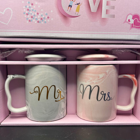 Coffret Mugs « Mr. & Mrs. ».