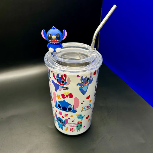Tasse isotherme réutilisable sur le thème de Stitch.