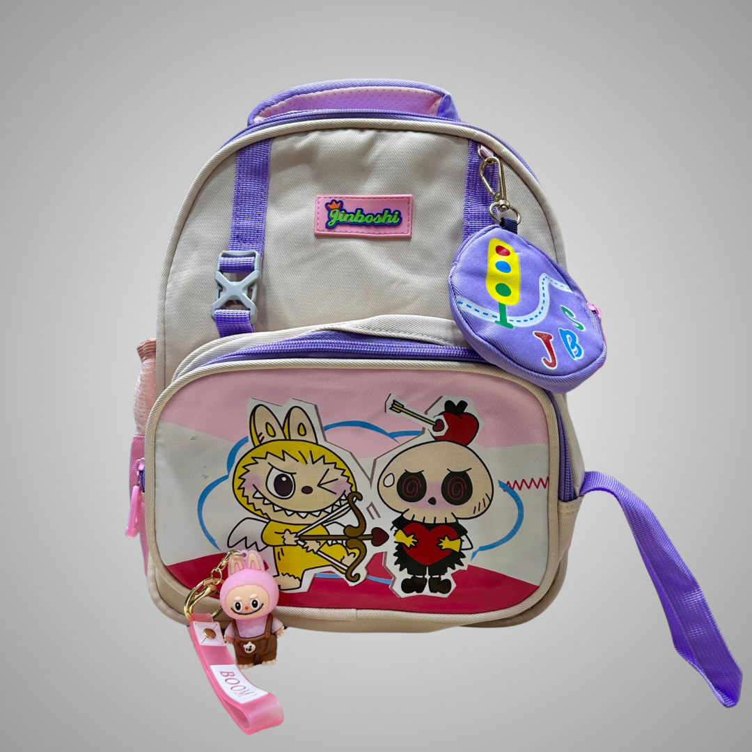 Sac à dos 3Pcs Labubu – Collection “The Monsters Candy” + Porte Clefs Labubu