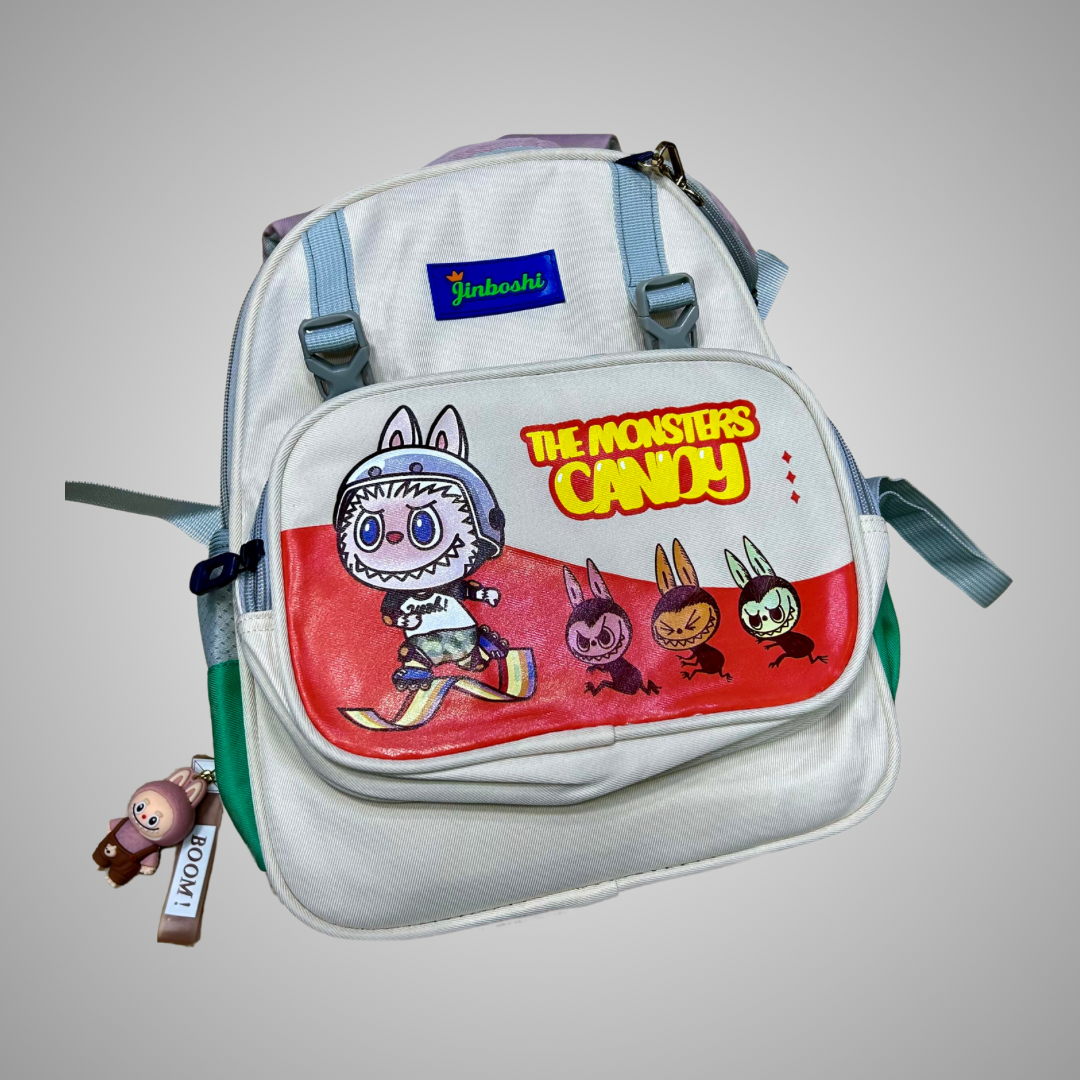 Sac à dos 3Pcs Labubu – Collection “The Monsters Candy” + Porte Clefs Labubu