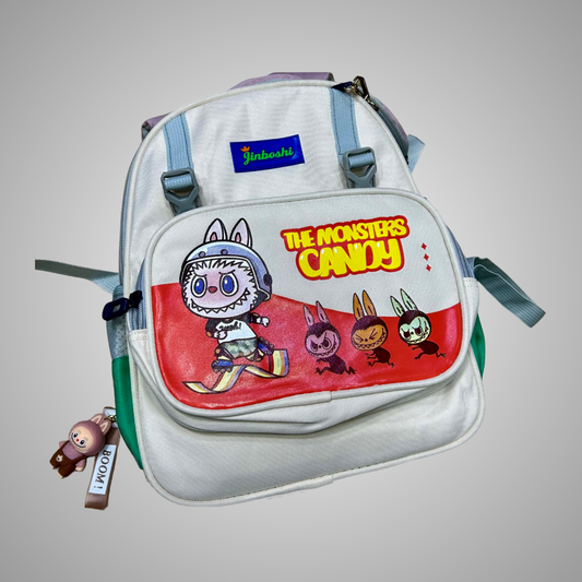 Sac à dos 3Pcs Labubu – Collection “The Monsters Candy” + Porte Clefs Labubu